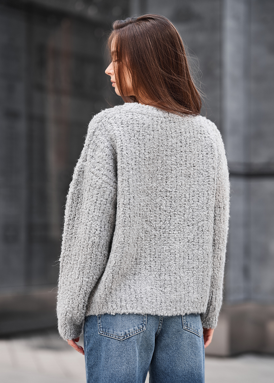 Sweter Staff gi light gray oversize