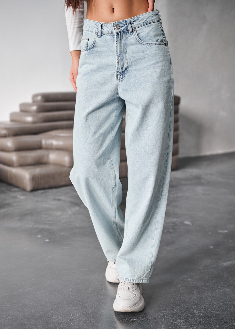 Dżinsy damskie Staff 2 wide-leg light blue