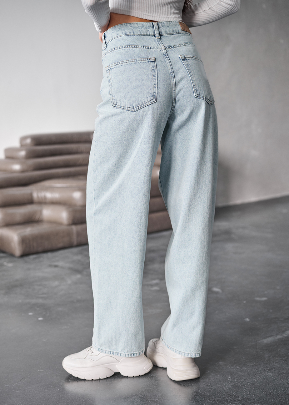 Dżinsy damskie Staff 2 wide-leg light blue