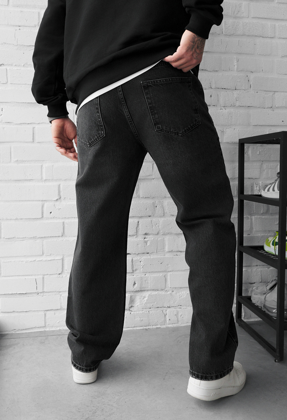 Dżinsy Staff 0908 dark gray baggy