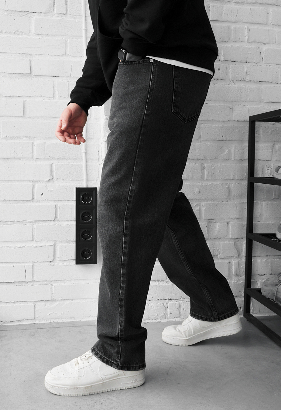 Dżinsy Staff 0908 dark gray baggy