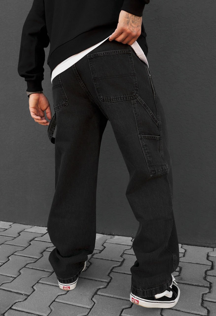 Dżinsy Staff 0917 dark gray baggy