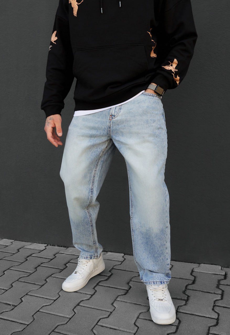 Dżinsy Staff 09 loose fit light blue