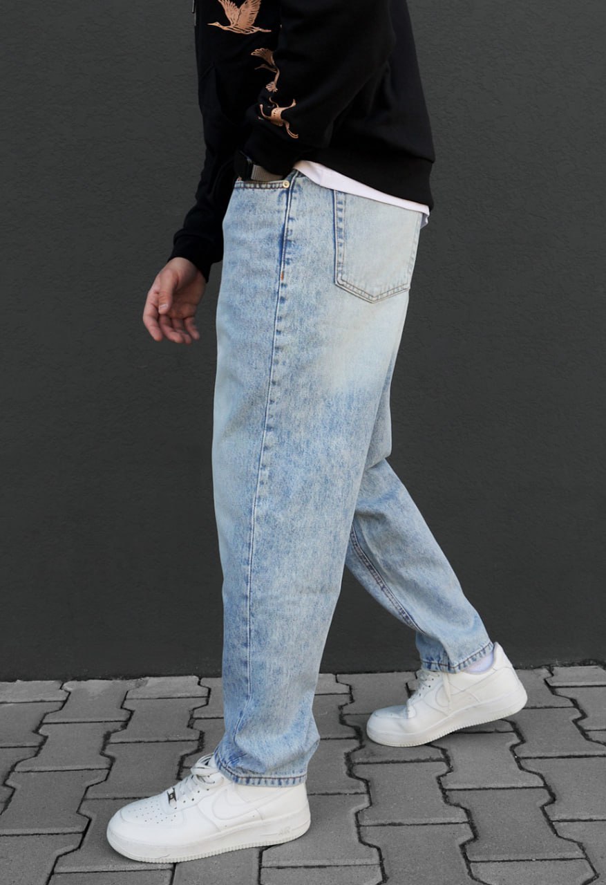 Dżinsy Staff 09 loose fit light blue