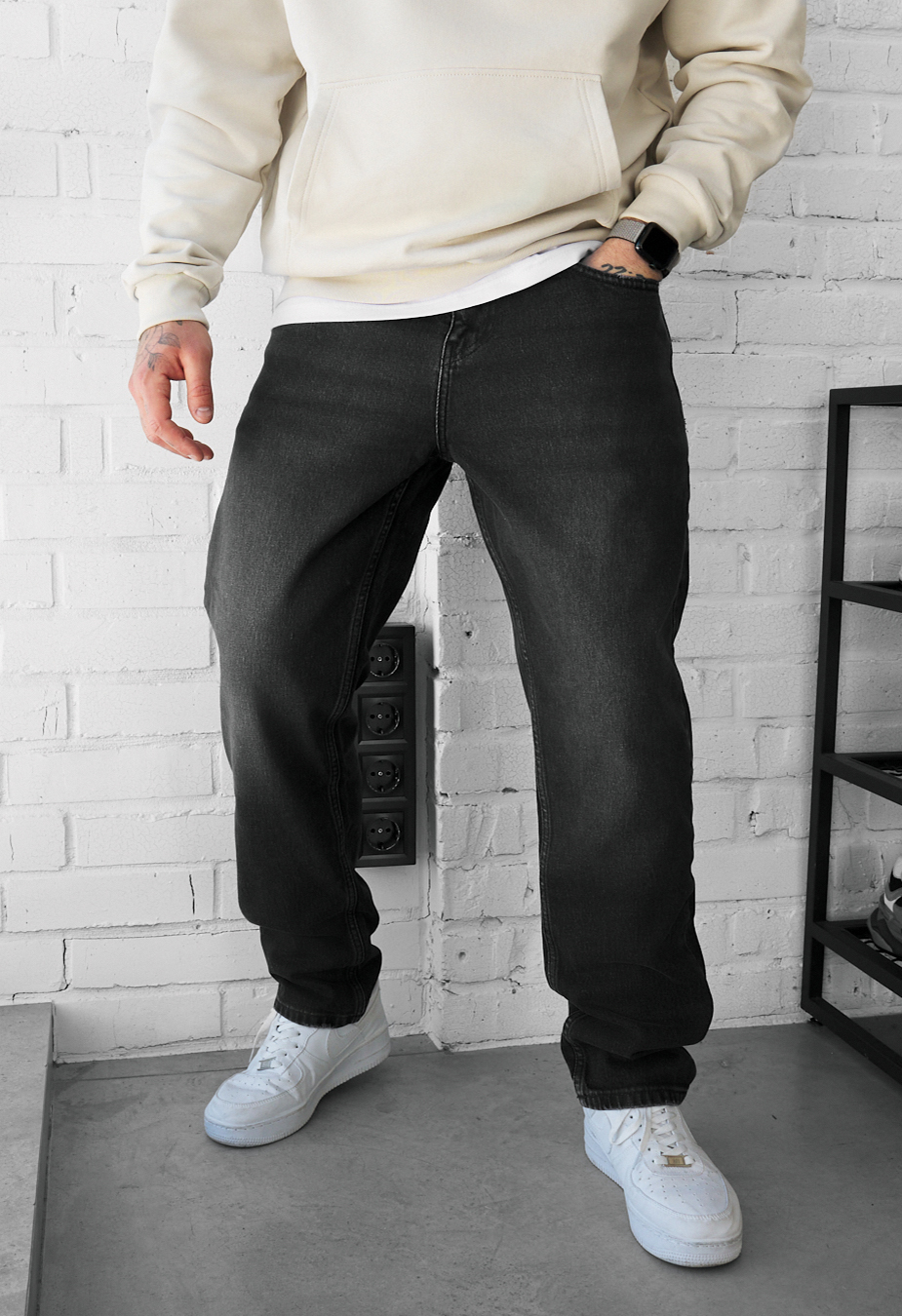 Dżinsy Staff 0941 dark gray slim