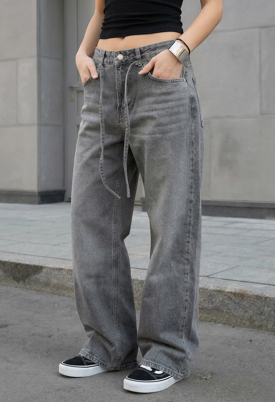 Dżinsy damskie Staff 2511 gray baggy