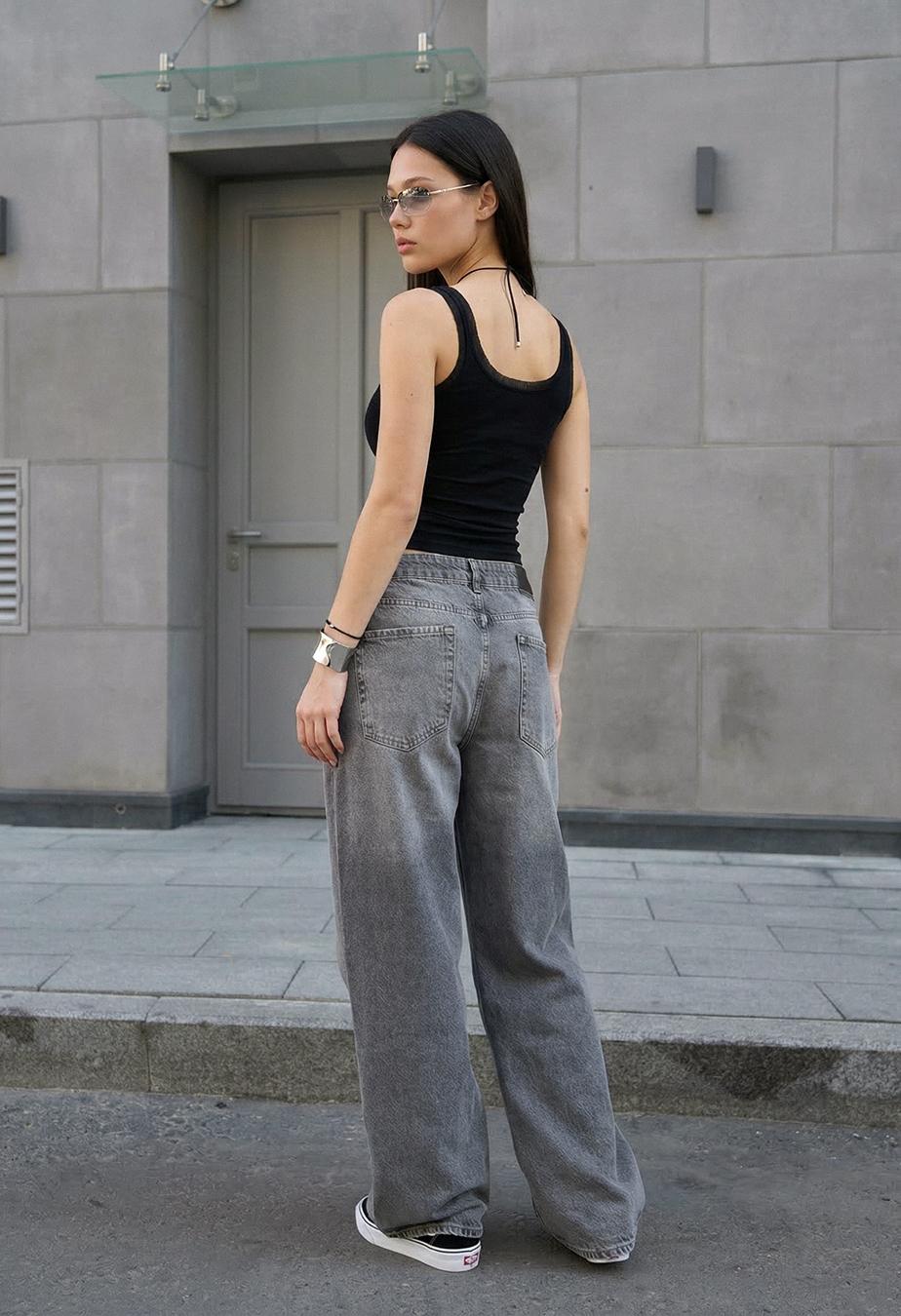 Dżinsy damskie Staff 2511 gray baggy