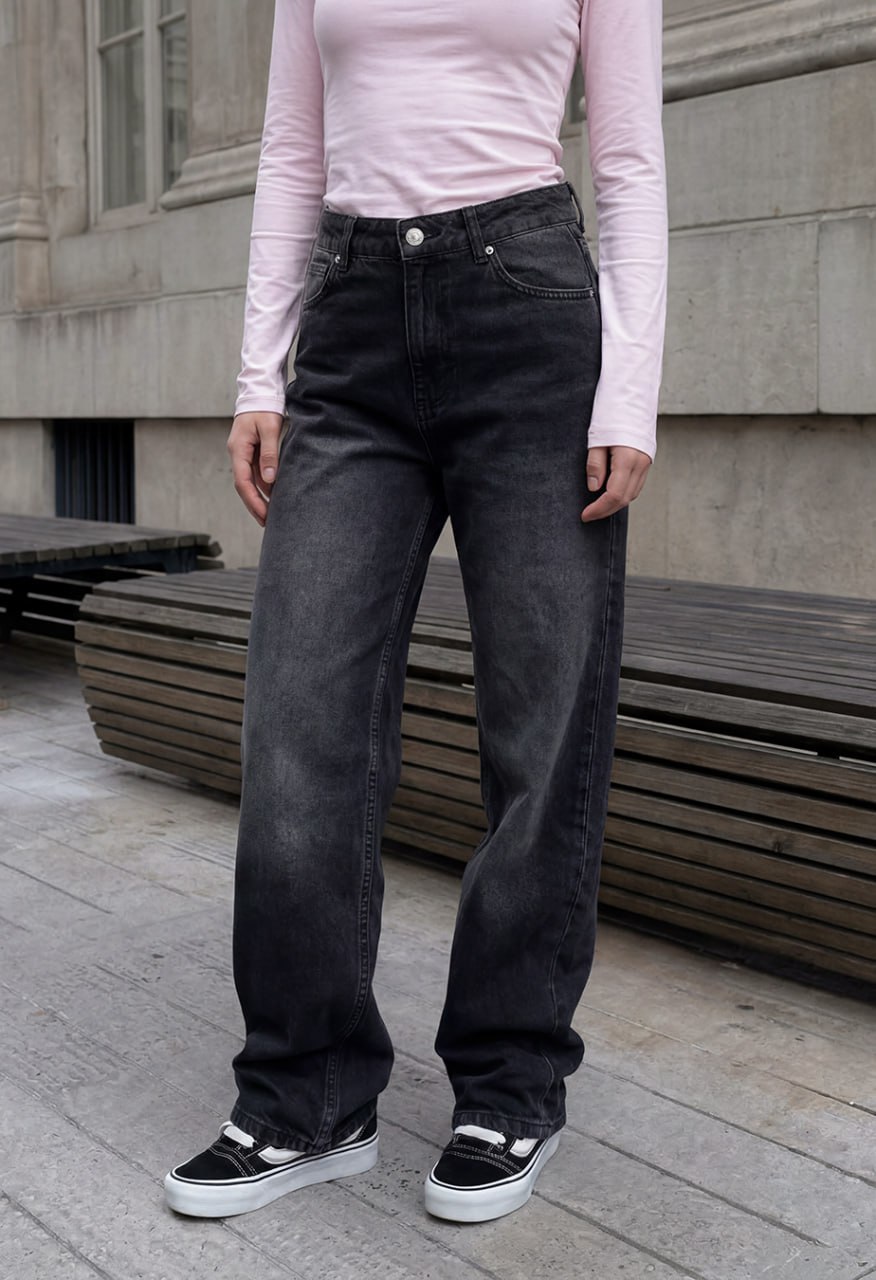 Dżinsy damskie Staff 2511 dark gray baggy