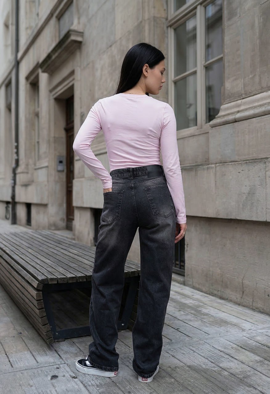 Dżinsy damskie Staff 2511 dark gray baggy