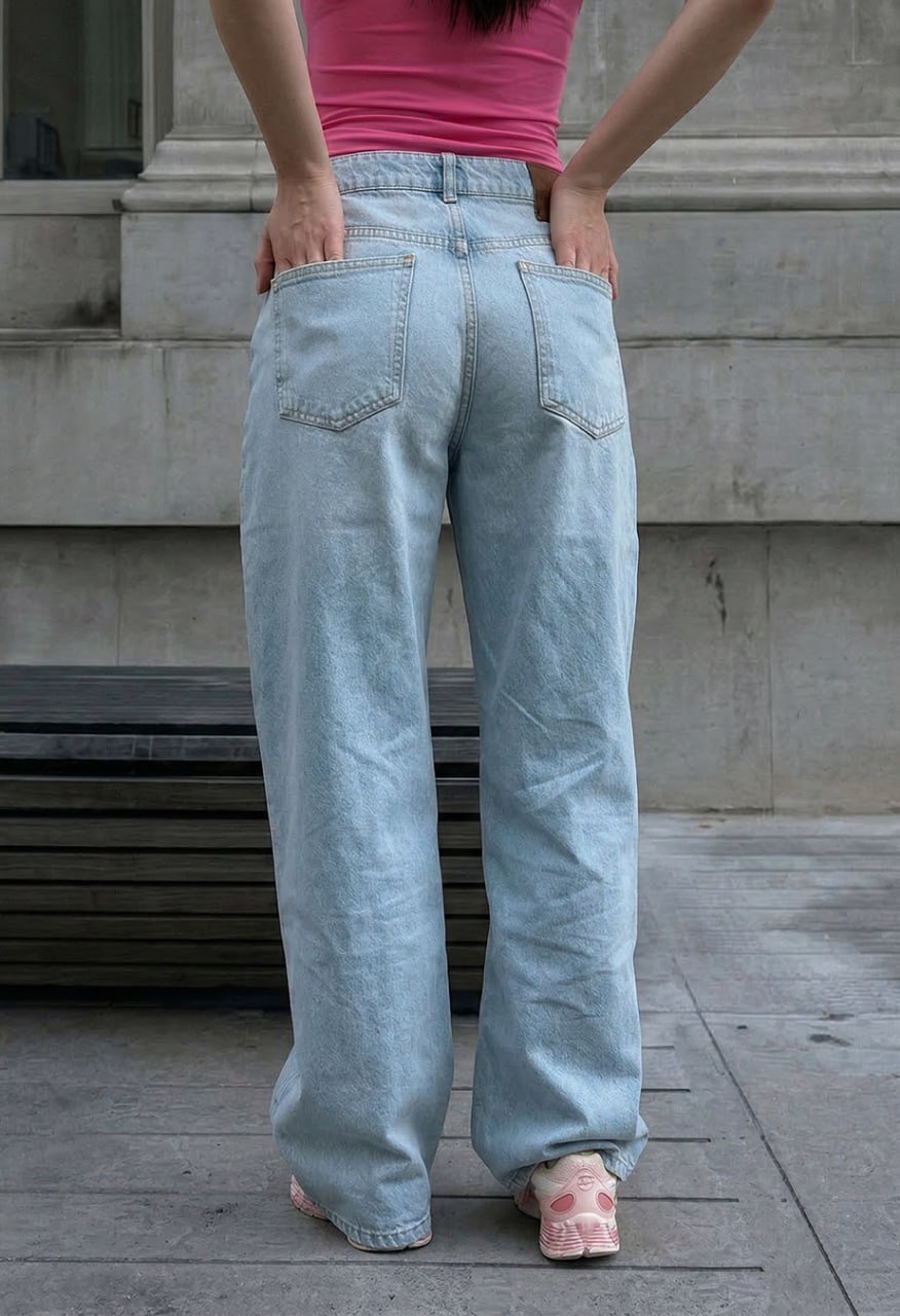 Dżinsy damskie Staff 2511 light blue wide leg