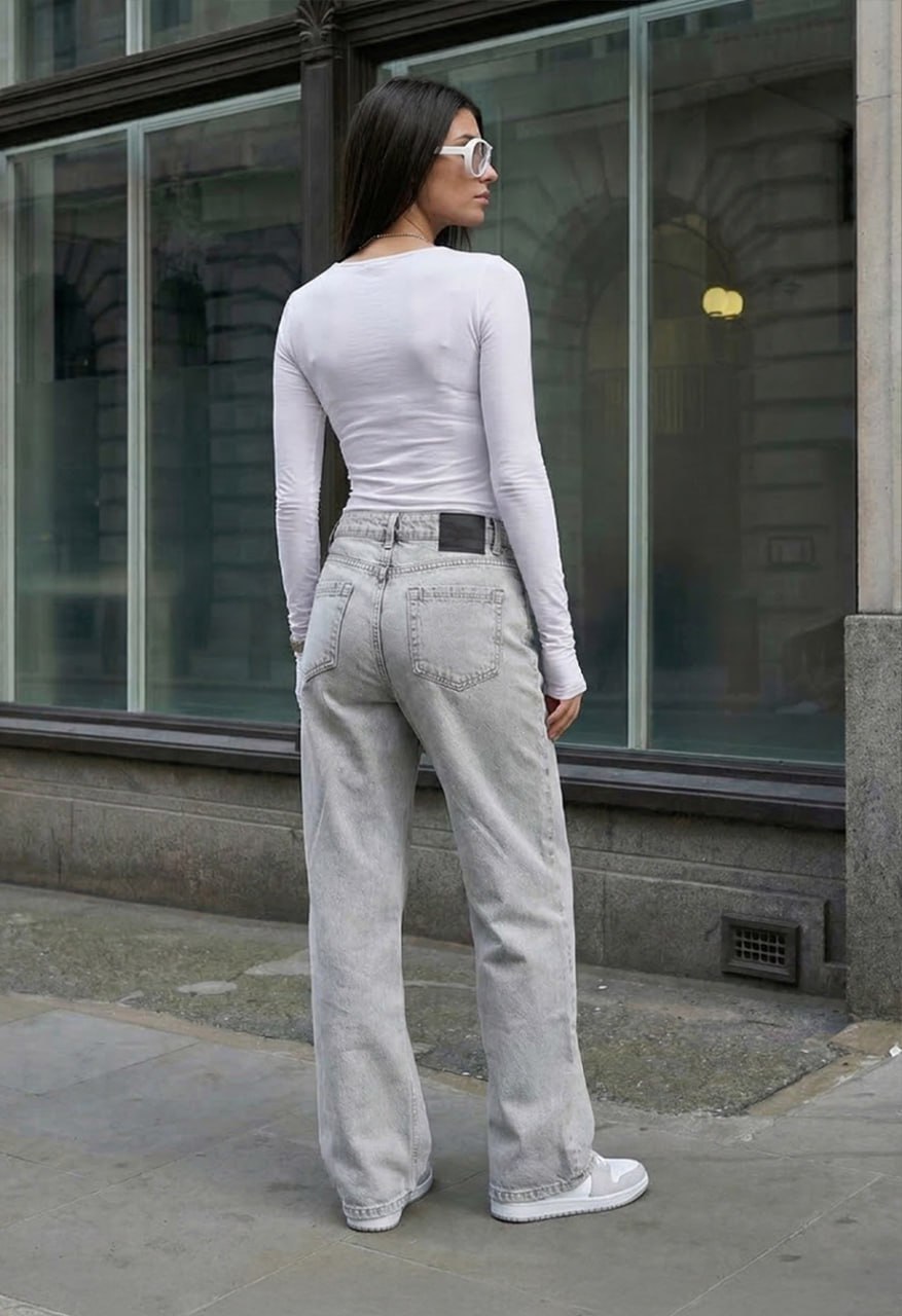 Dżinsy damskie Staff 2511 light gray loose fit