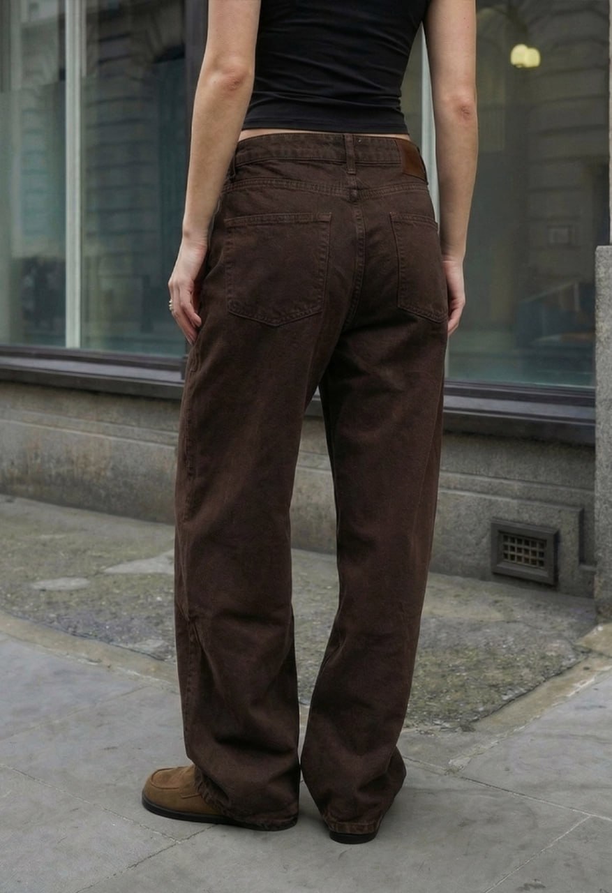 Dżinsy Staff 2 brown wide leg