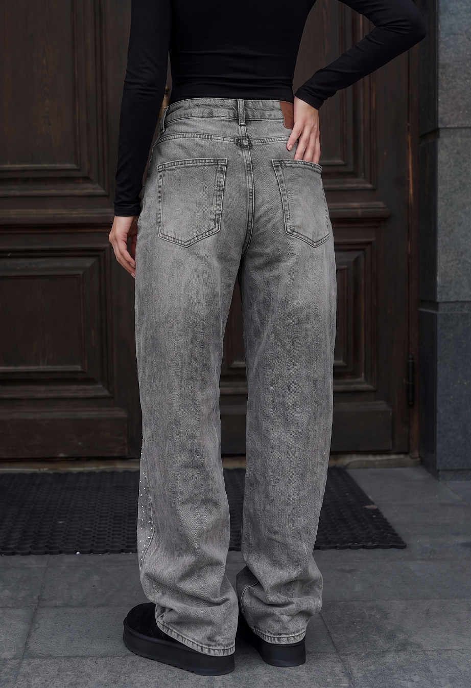 Dżinsy Staff 18 gray wide leg