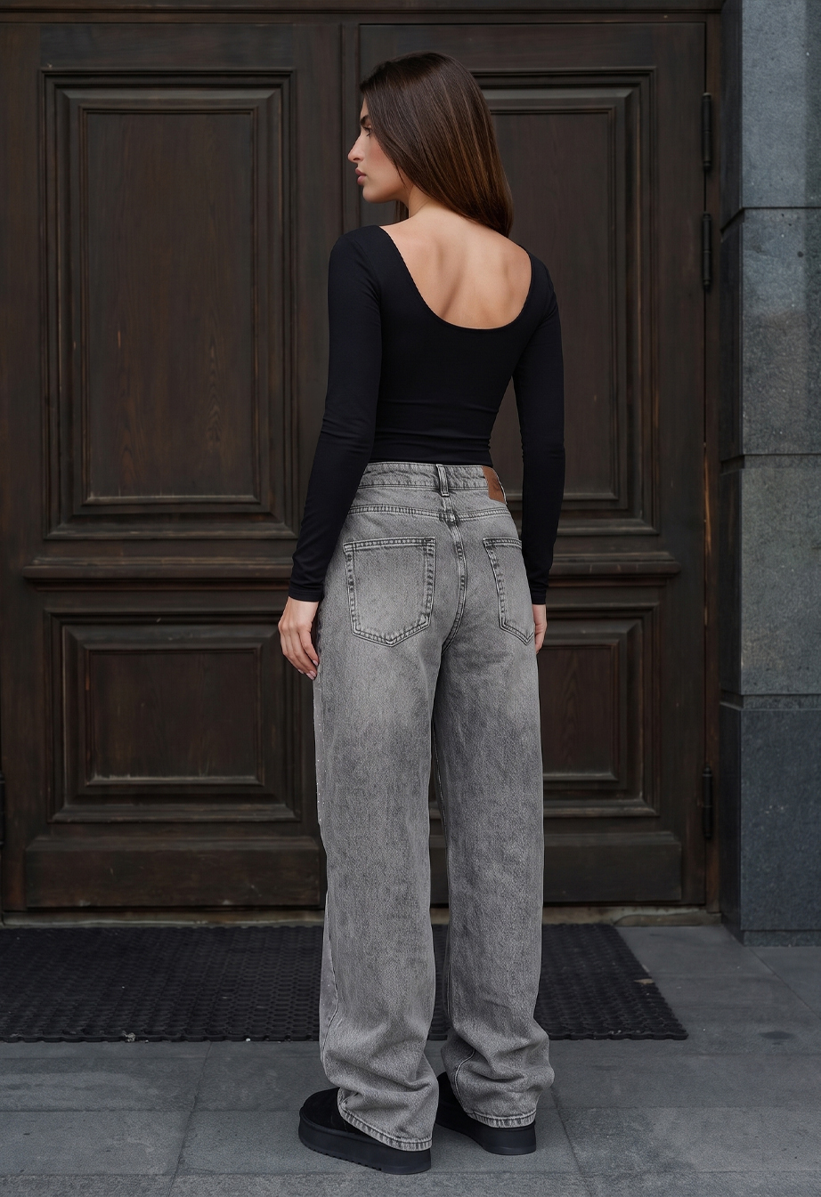 Dżinsy Staff 18 gray wide leg
