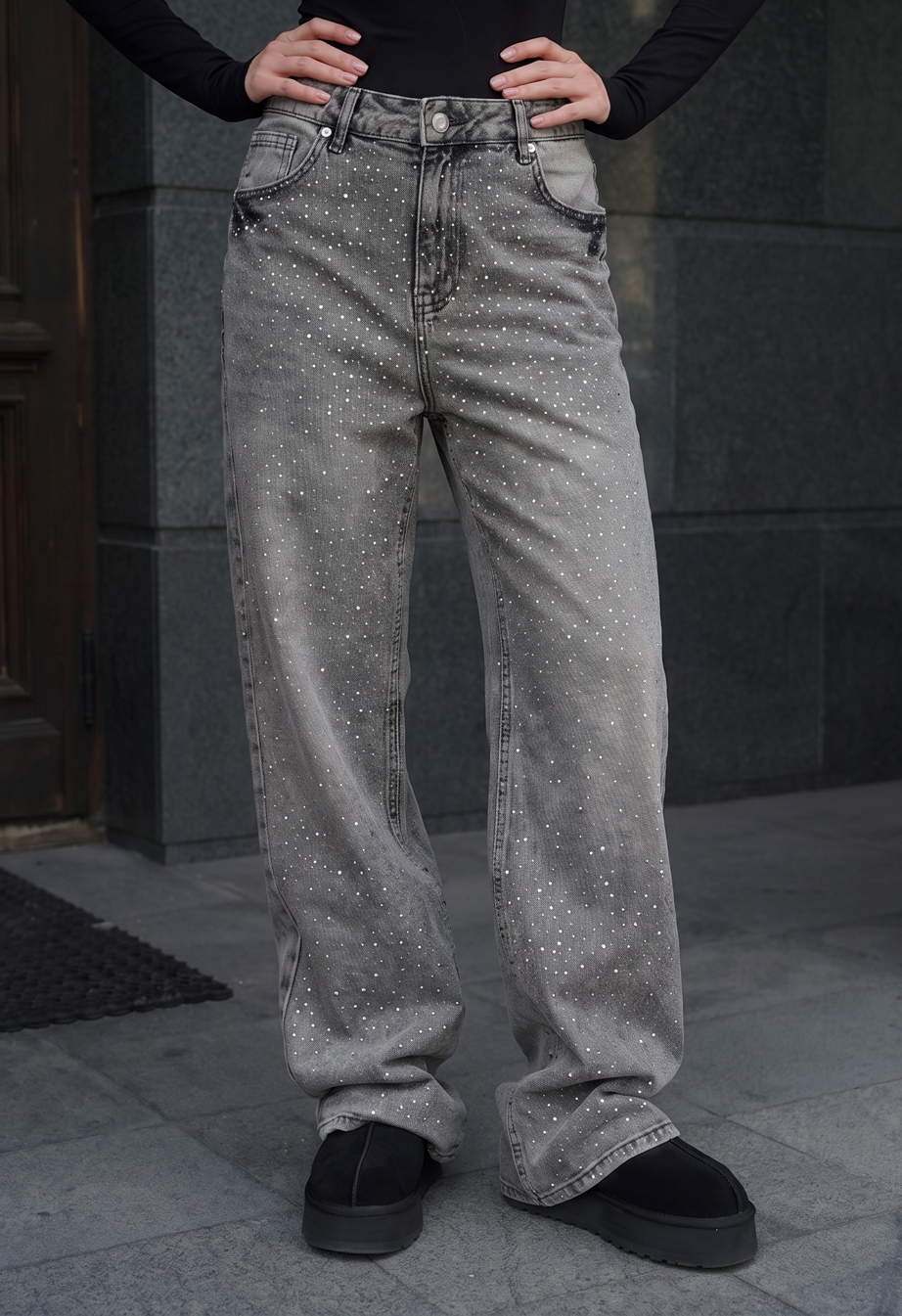 Dżinsy Staff 18 gray wide leg