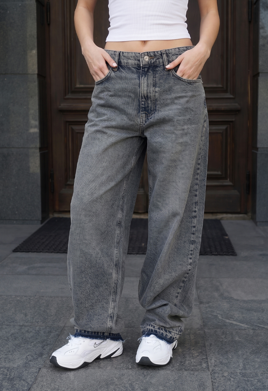 Dżinsy Staff 13 gray blue baggy
