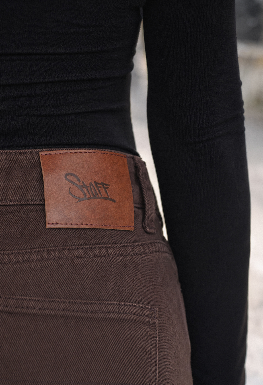 Dżinsy Staff 13 brown baggy