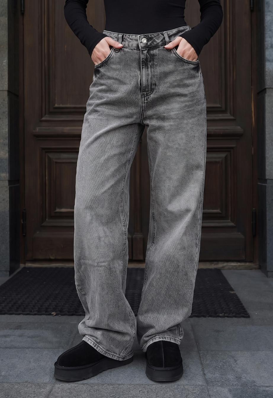 Dżinsy Staff 12 gray wide leg