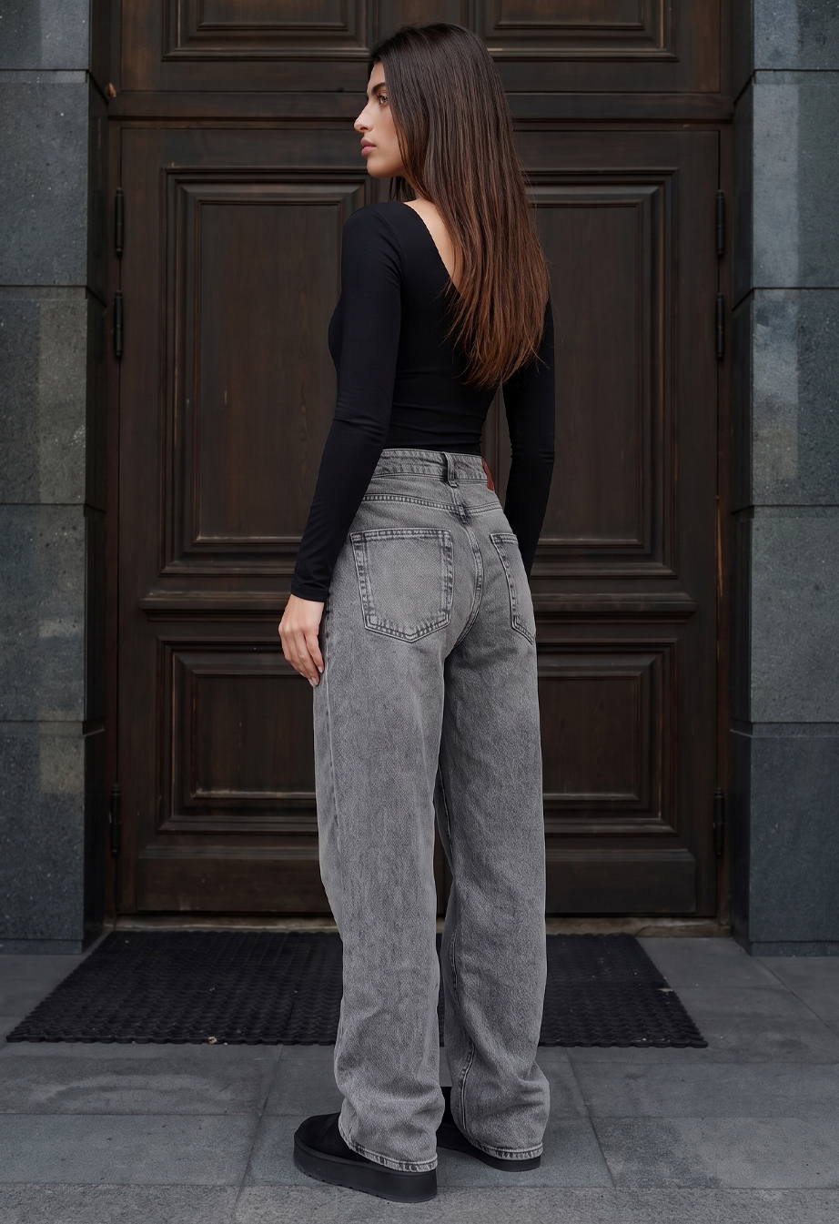 Dżinsy Staff 12 gray wide leg