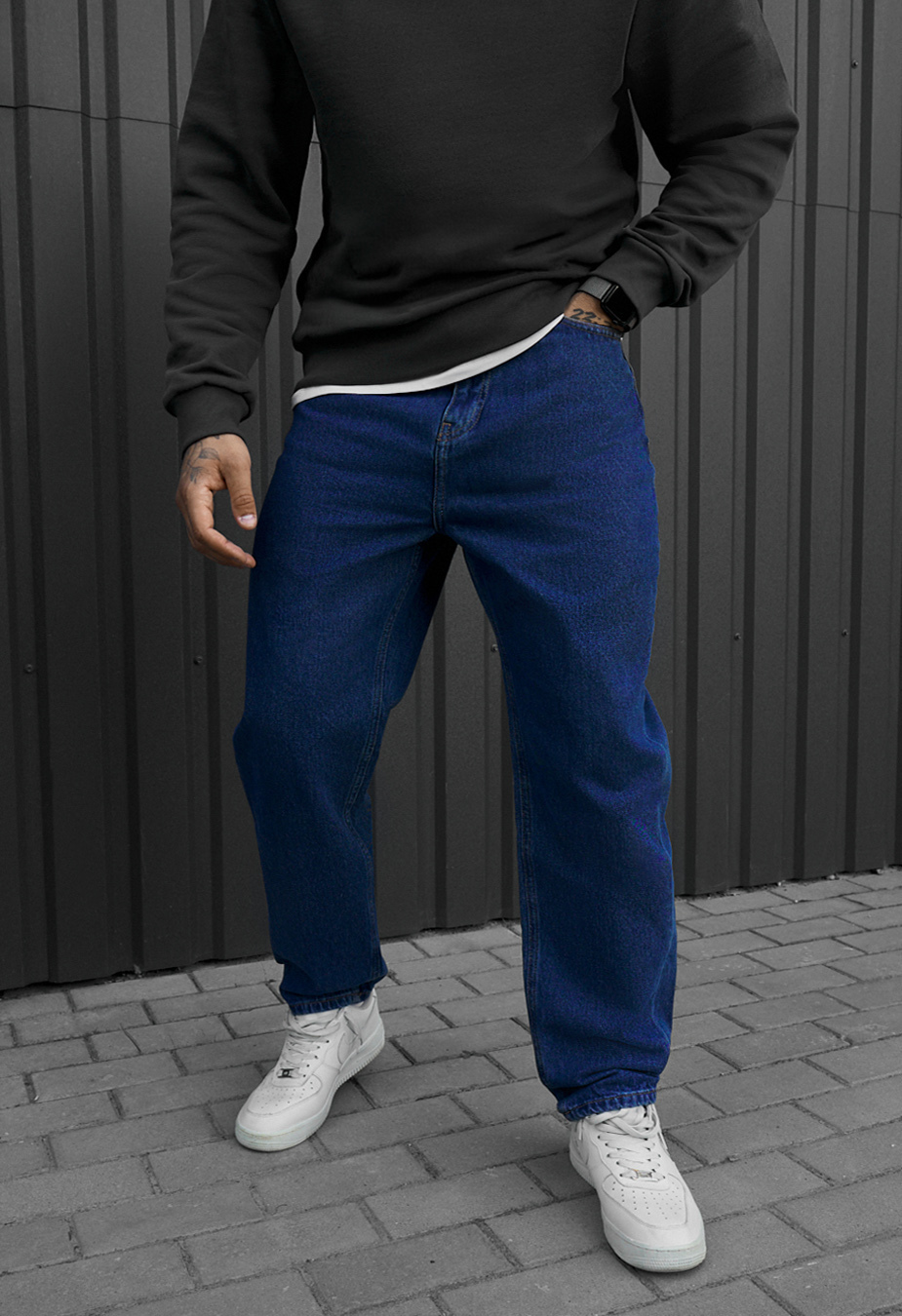 Dżinsy Staff  blue regular mom