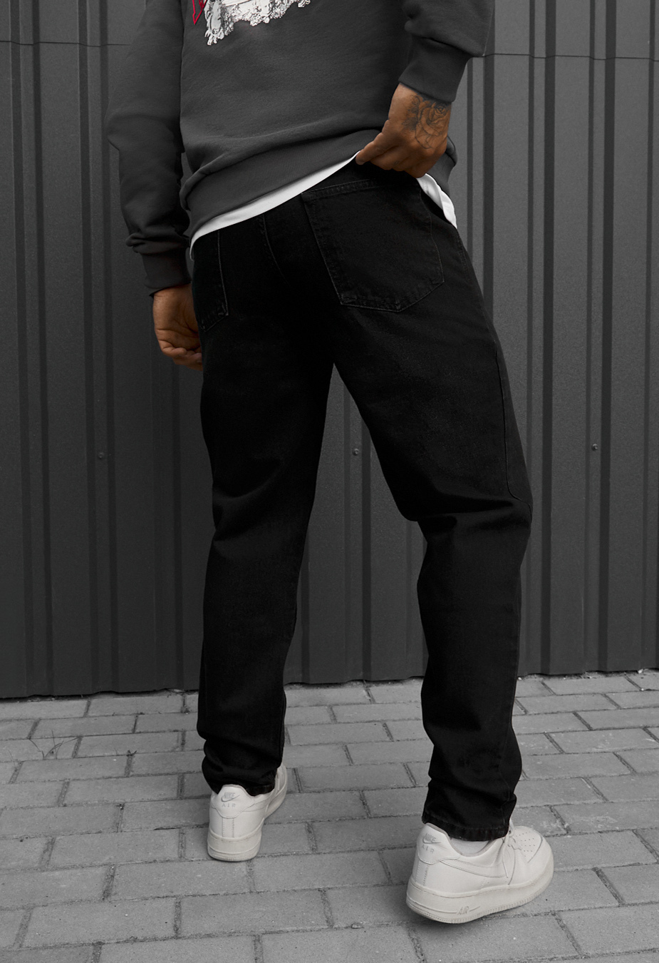 Dżinsy Staff 70 loose fit black