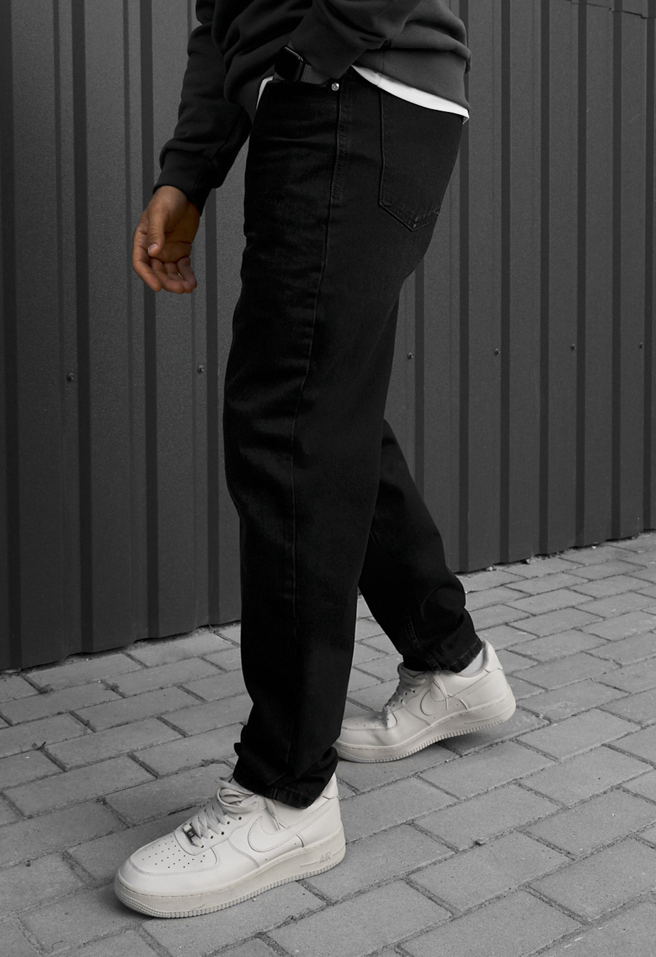 Dżinsy Staff 70 loose fit black