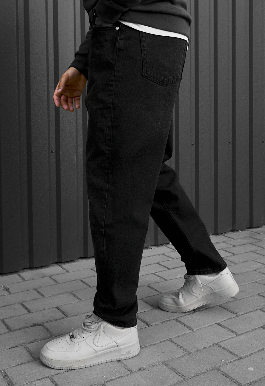 Dżinsy Staff  loose fit black