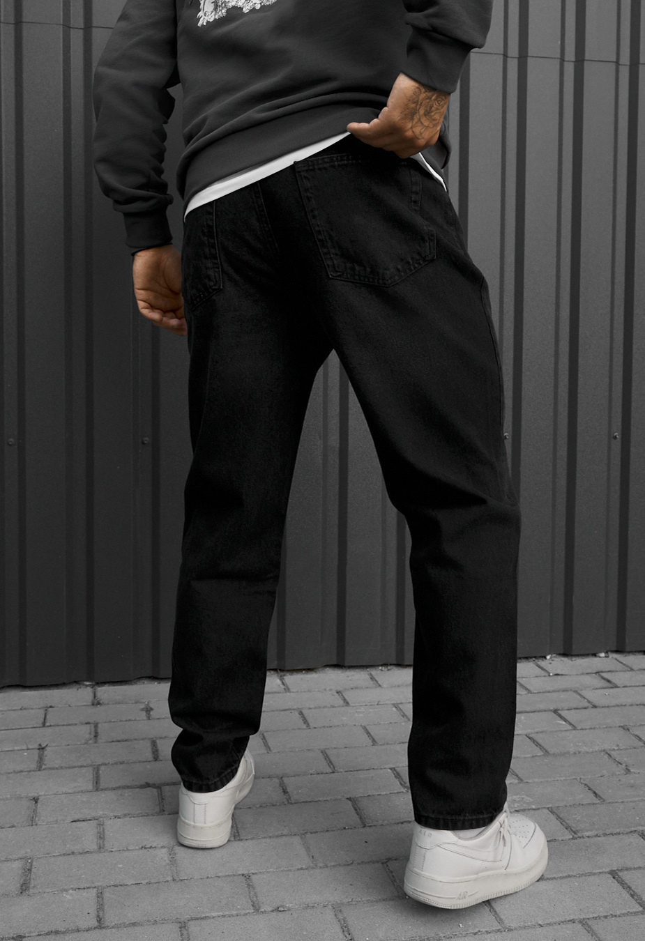 Dżinsy Staff  loose fit black