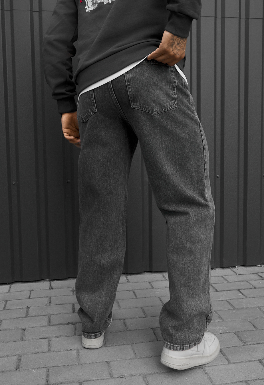 Dżinsy Staff 02 dark gray baggy