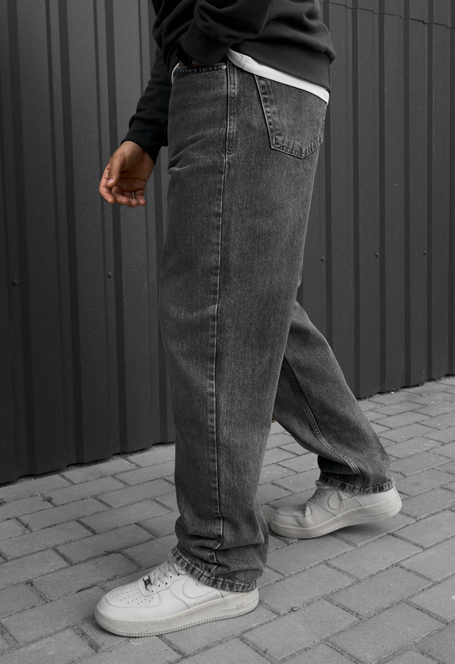 Dżinsy Staff 02 dark gray baggy
