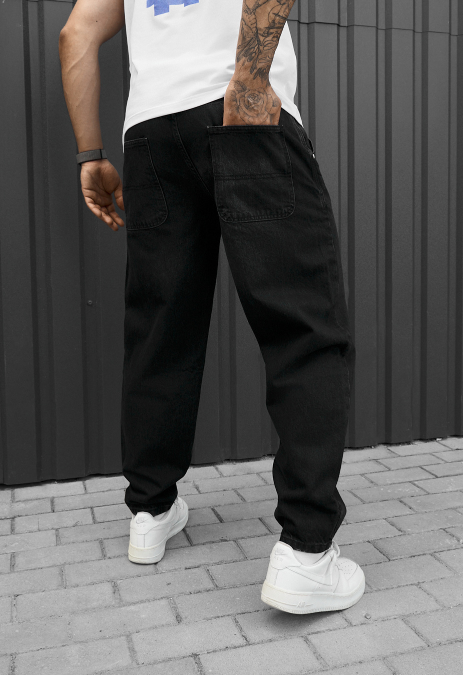 Dżinsy Staff black boyfriend