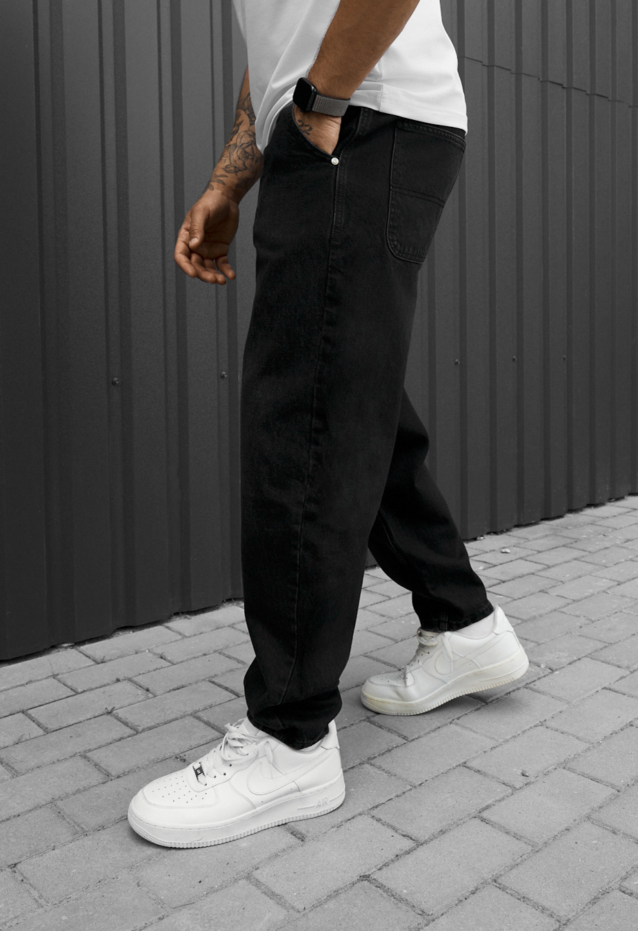 Dżinsy Staff black boyfriend