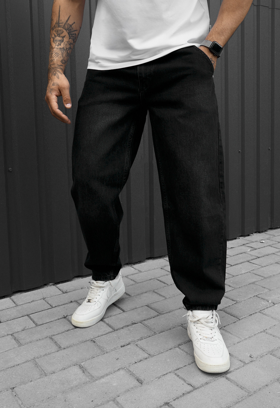 Dżinsy Staff black boyfriend