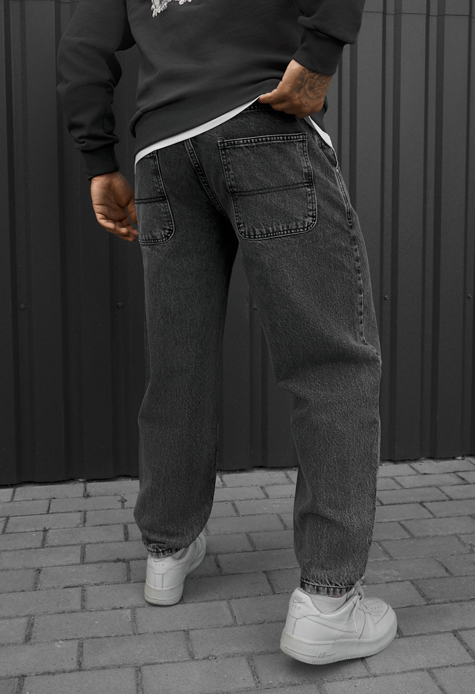 Dżinsy Staff dark gray boyfriend