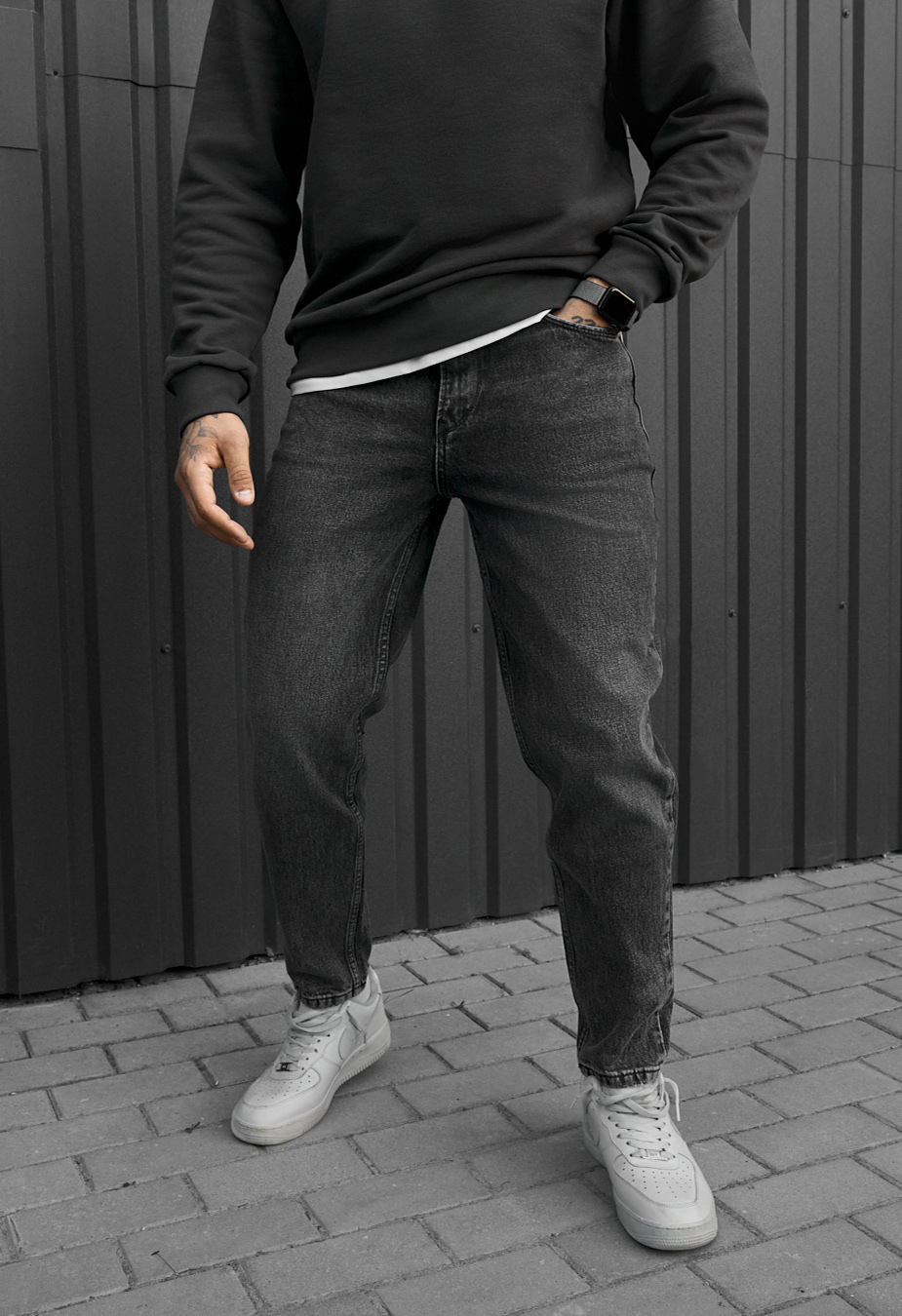 Dżinsy Staff dark gray regular