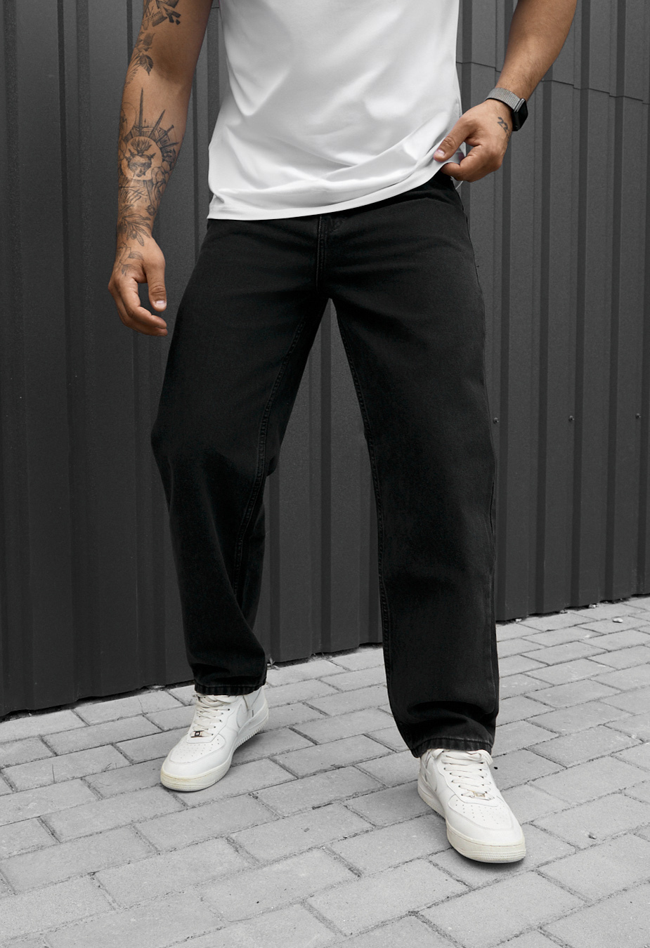 Dżinsy Staff  black baggy