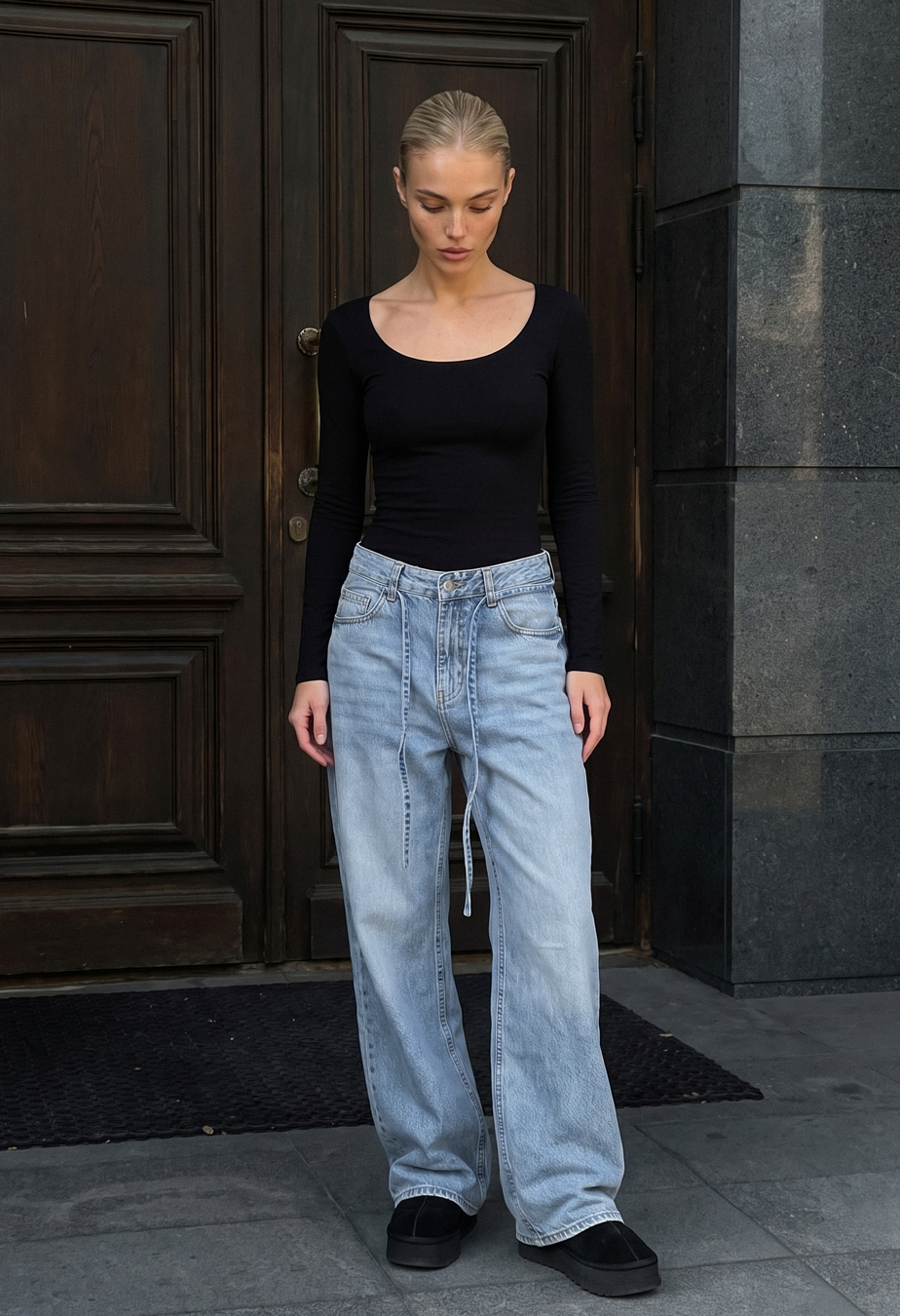Dżinsy Staff blue wide leg