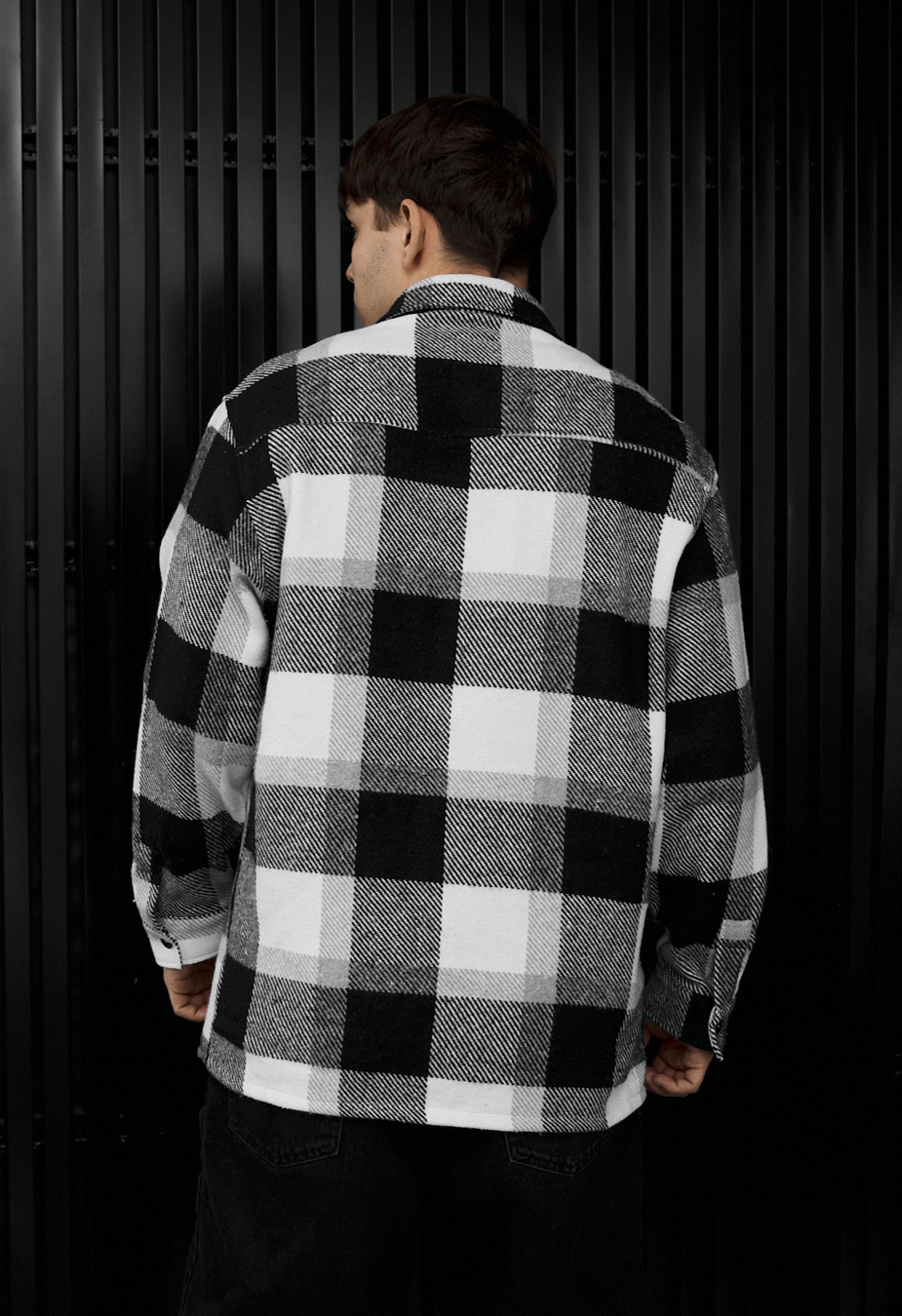 Kurtka-koszula Staff vo squares white & gray