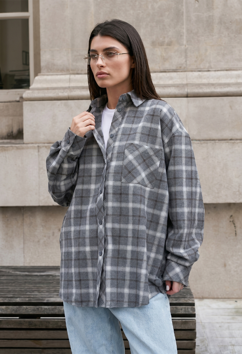 Koszula Staff ri gray oversize