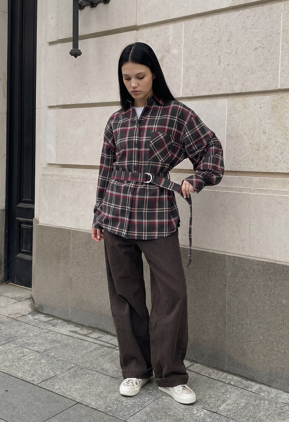 Koszula Staff st black & red oversize