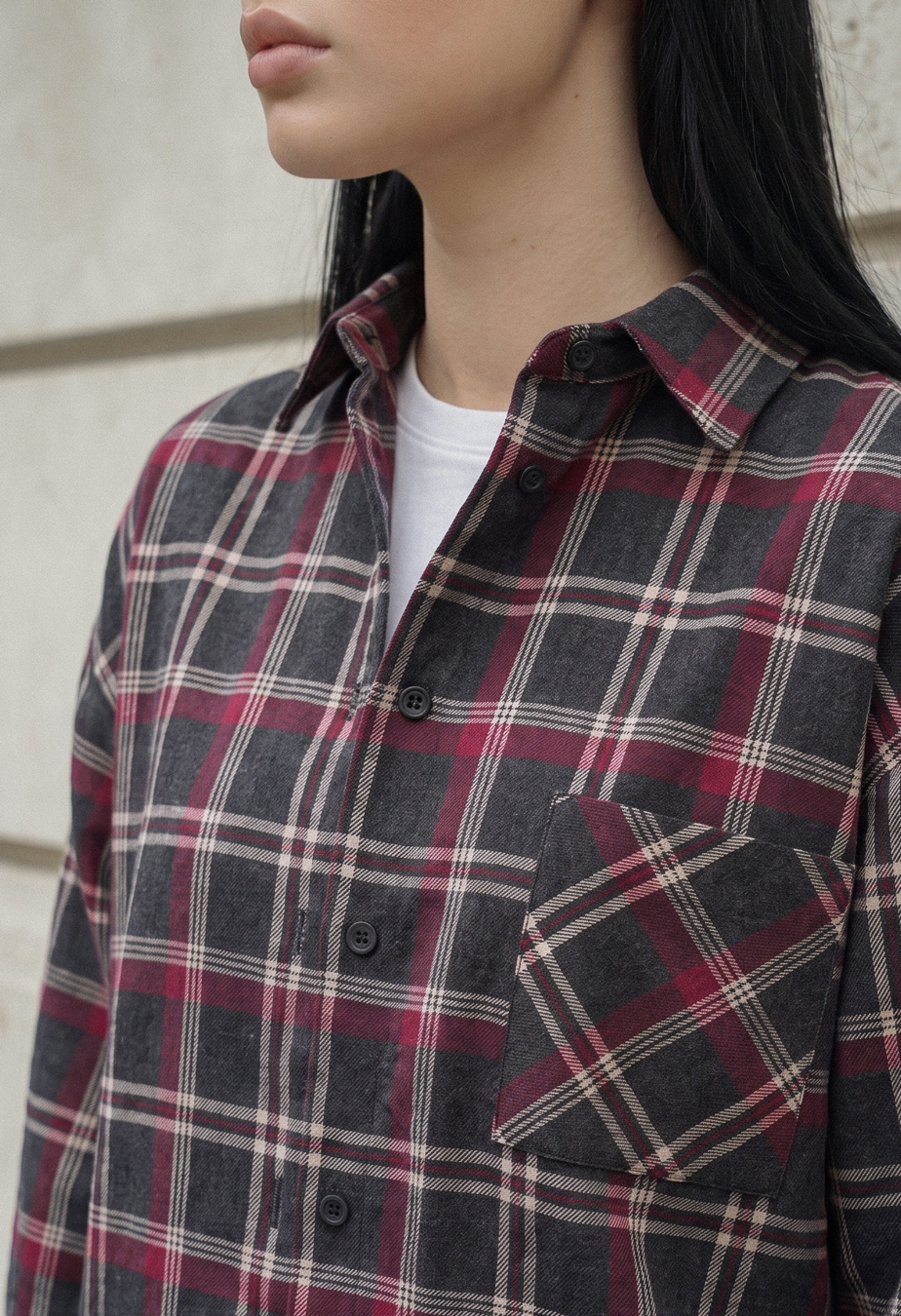 Koszula Staff st black & red oversize