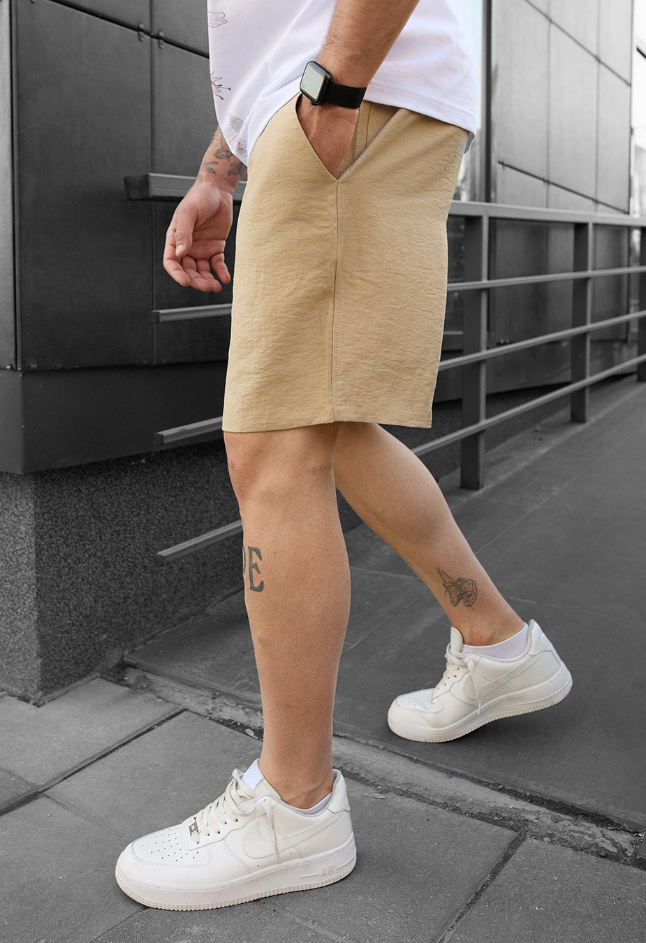 Spodenki chinos Staff di beige