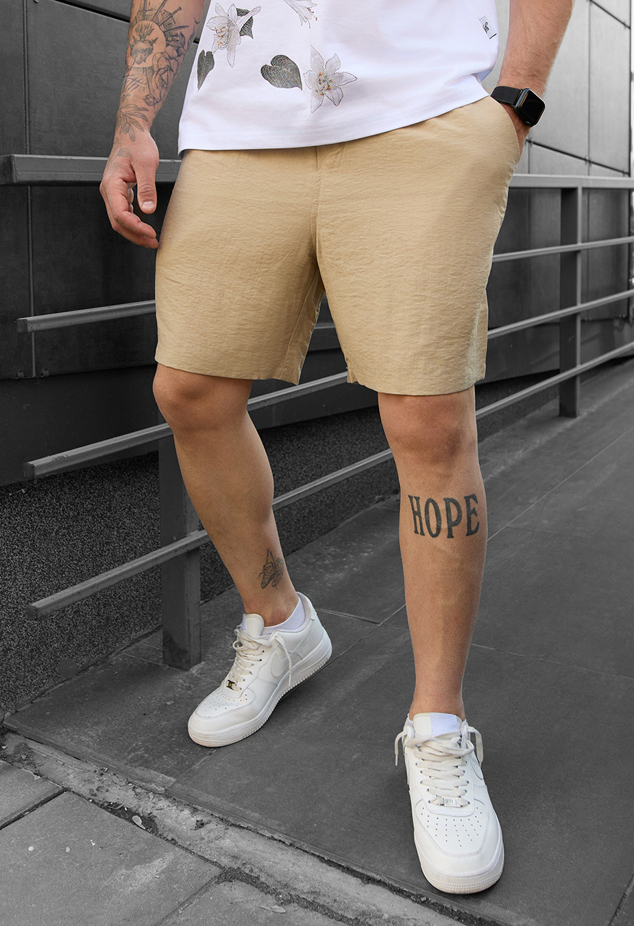 Spodenki chinos Staff di beige