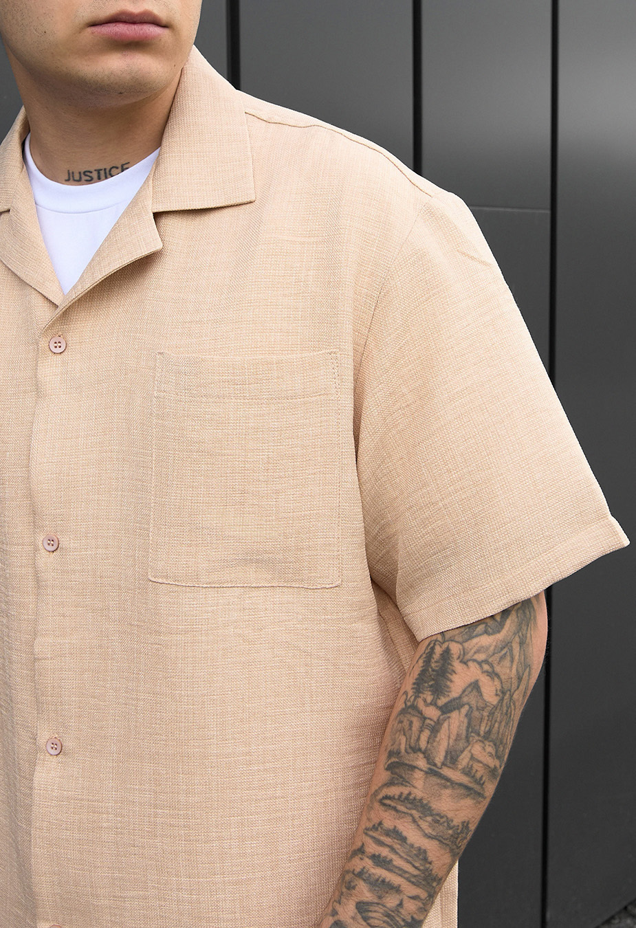 Koszula Staff mai beige oversize