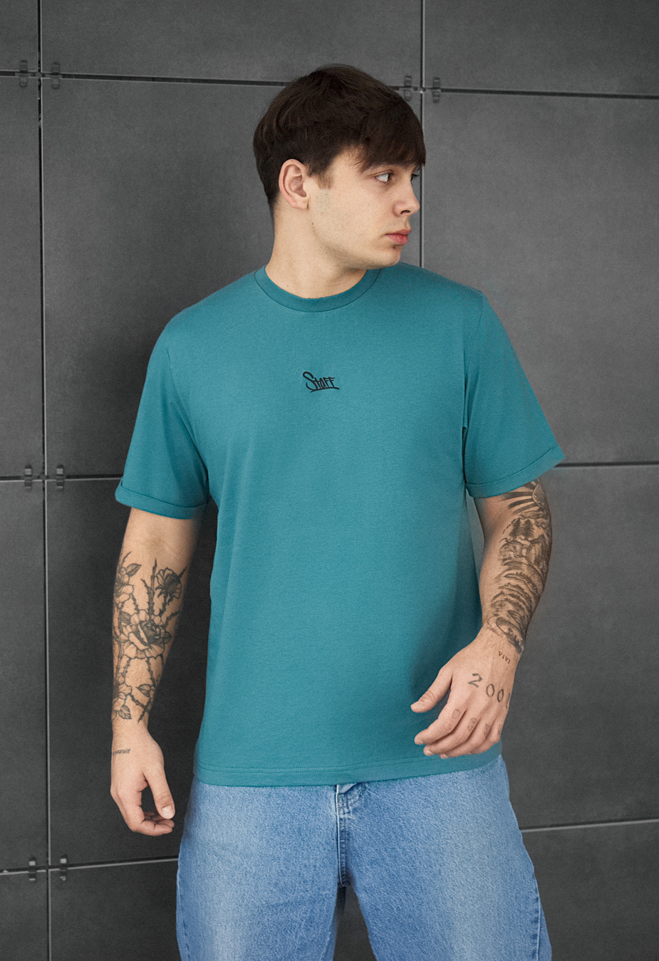 Koszulka Staff turquoise logo