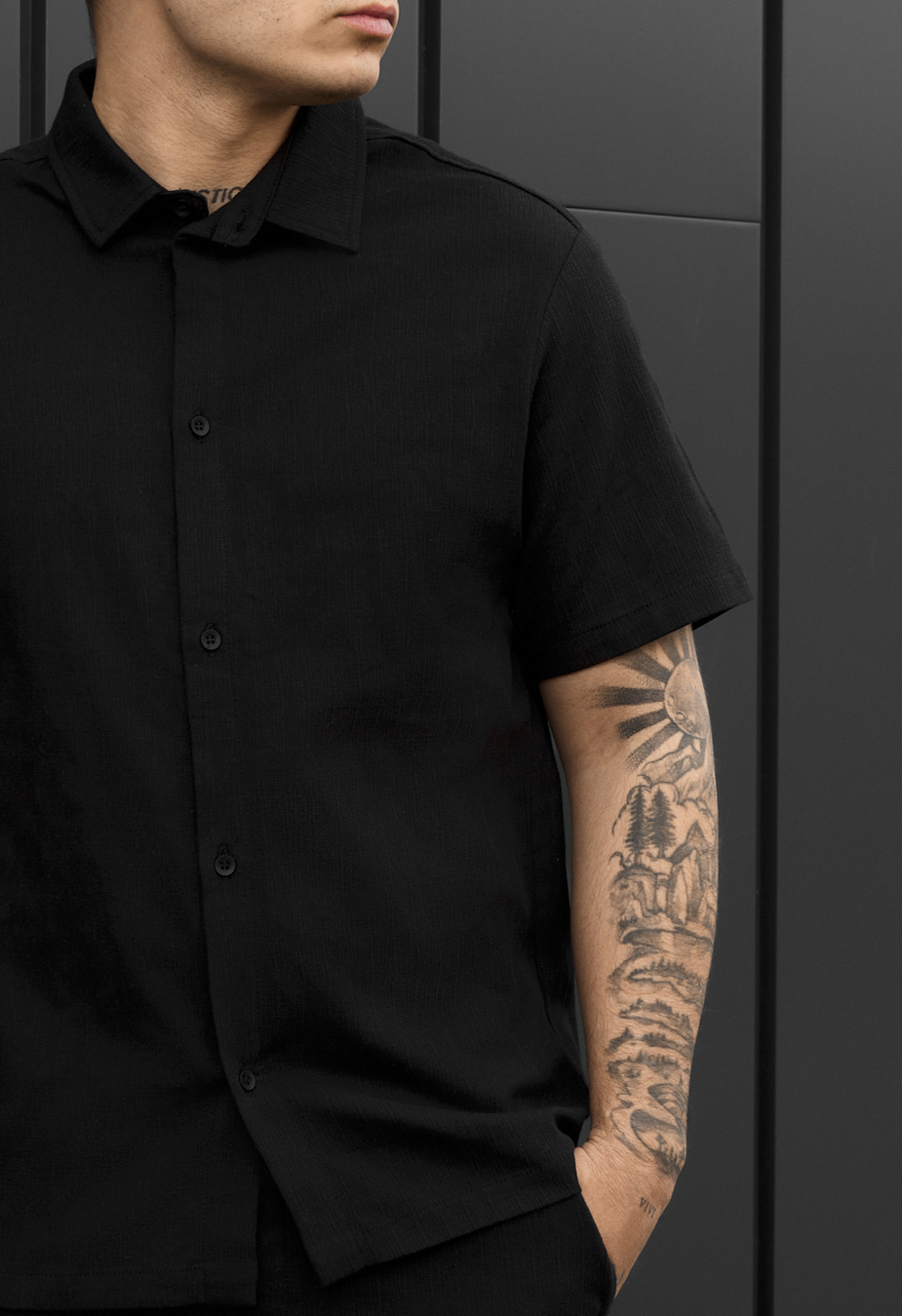 Komplet koszula + spodenki Staff rid black