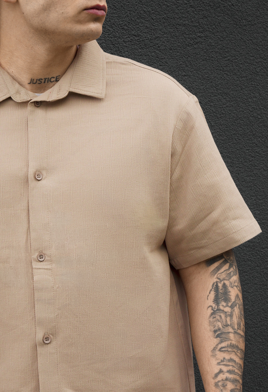 Komplet koszula + spodenki Staff rid beige