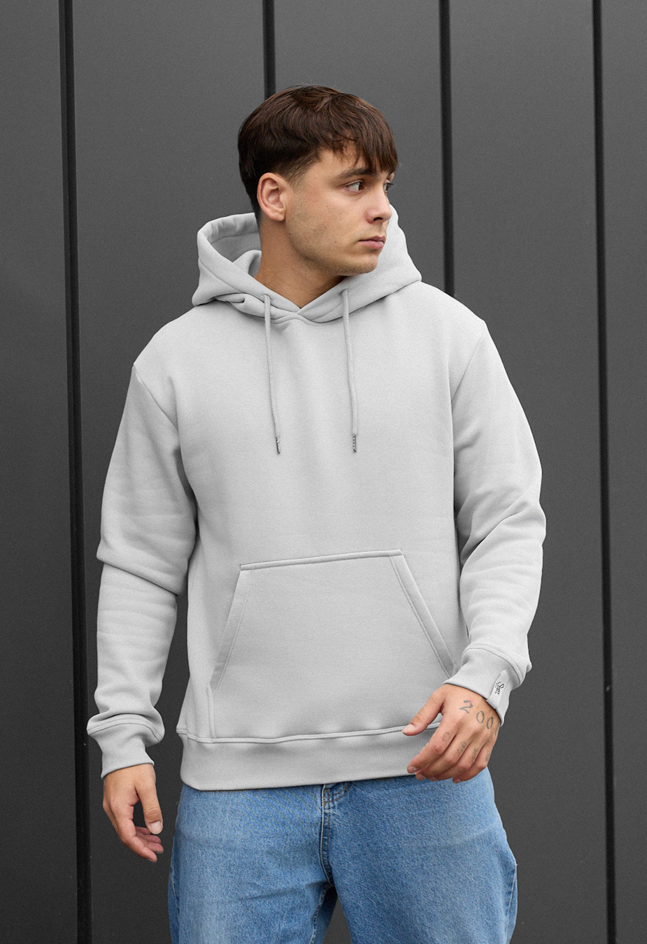 Bluza Staff light gray basic fleece