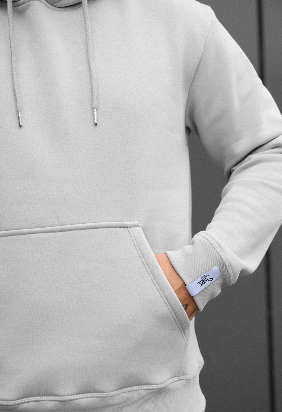 Bluza Staff light gray basic fleece