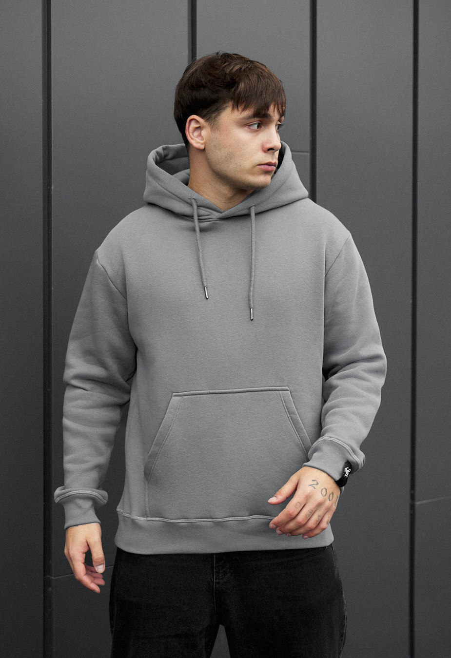 Bluza Staff gray basic fleece